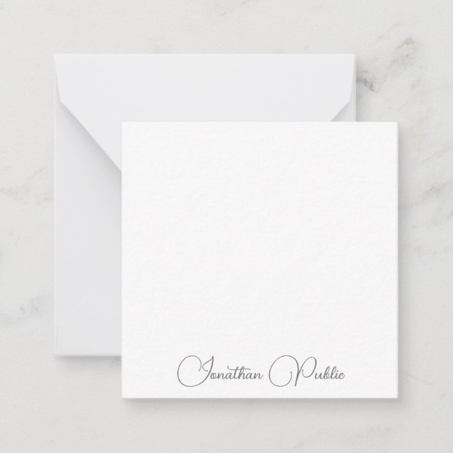 Modern Minimalist Typography Script Names Template (Front)