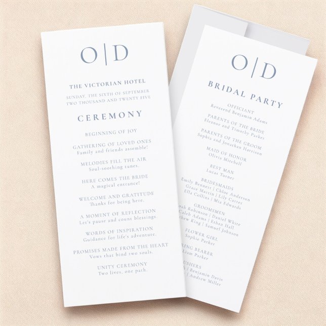 Modern Minimalist Typography Wedding Program (Creator Uploaded)