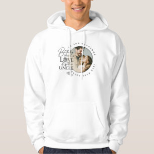 Modern Minimalist Uncle Typography Photo Hoodie