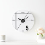 Modern Minimalist Unique Mathematical Line Black Large Clock<br><div class="desc">Modern Minimalist Unique Mathematical Line Black Large Clock.</div>