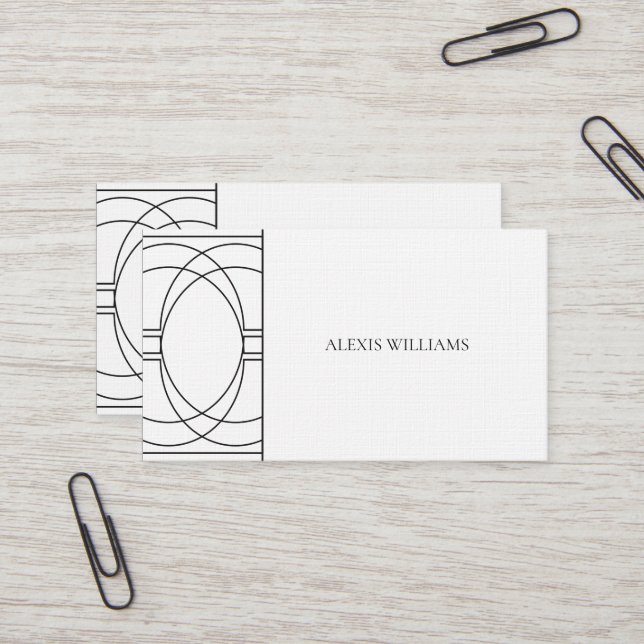 Modern Minimalist Urban Script Professional Business Card (Front/Back In Situ)