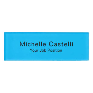 Modern Minimalist Useful Durable Plain Simple Name Tag