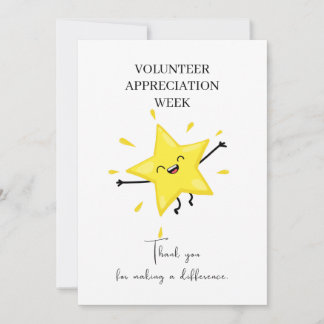Modern Minimalist Volunteer Appreciation Week Post Card