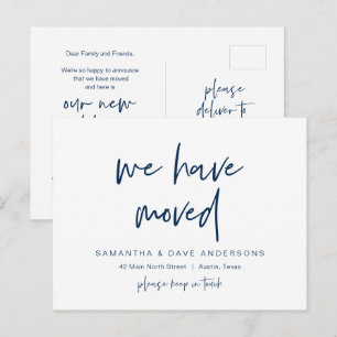 Modern minimalist, We have moved, Announcement Pos Postcard