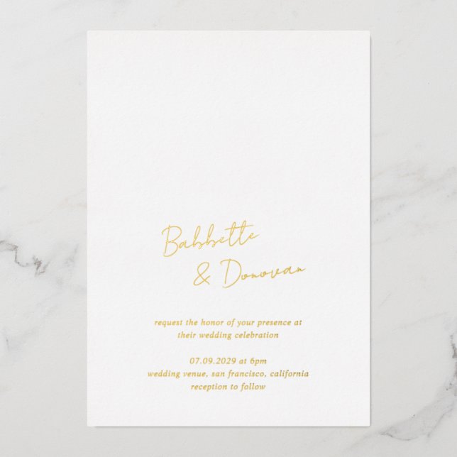 Modern Minimalist Wedding (Front)