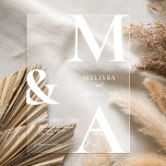 Modern Minimalist Wedding Acrylic Invitations<br><div class="desc">Modern Minimalist Acrylic Wedding Invitation. Features bold monogram typography and minimal graphic design. Personalize text with all the details of your special day.</div>