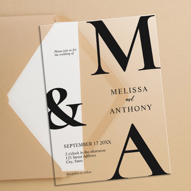 Modern Minimalist Wedding Acrylic Invitations (Creator Uploaded)