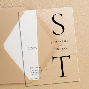 Modern Minimalist Wedding Acrylic Invitations