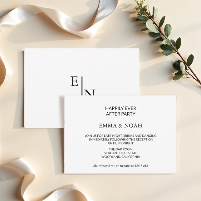 Modern Minimalist Wedding After Party  Invitation (Creator Uploaded)