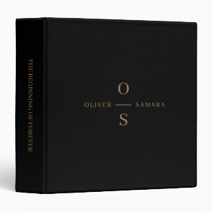 Modern Minimalist Wedding Album 3 Ring Binder