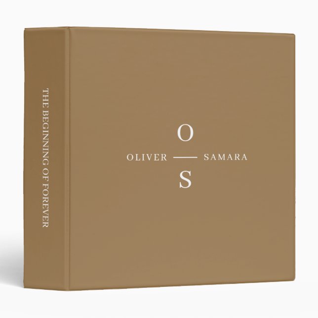 Modern Minimalist | Wedding Album Binder (Front/Spine)