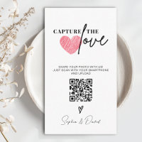 Modern Minimalist Wedding Capture The Love QR Code