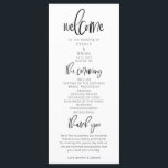 Modern Minimalist Wedding Ceremony Program<br><div class="desc">Modern minimalist wedding program featuring boho script font. All the wedding ceremony information and the wedding party's name listed on this program.</div>