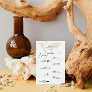 Modern Minimalist wedding day  Events Timeline  Program