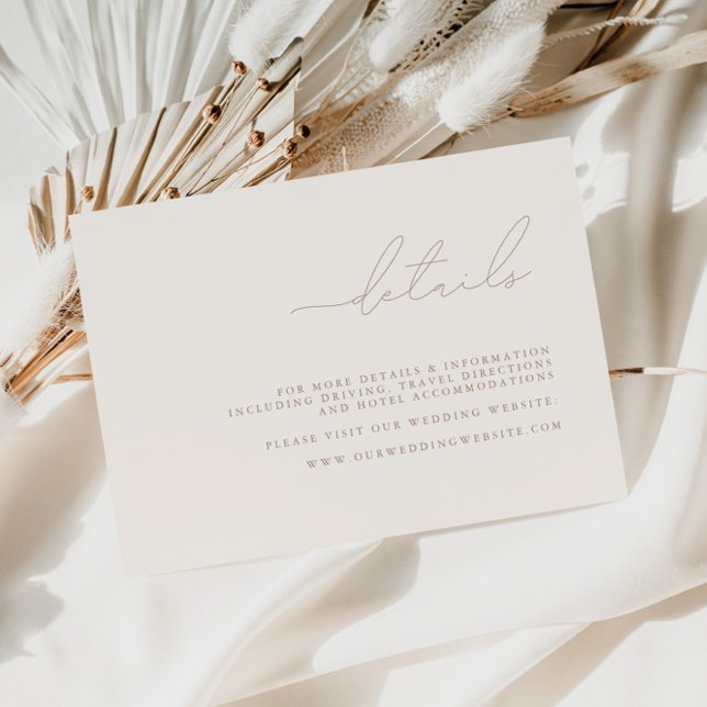 Modern Minimalist Wedding Details Enclosure Card (Creator Uploaded)