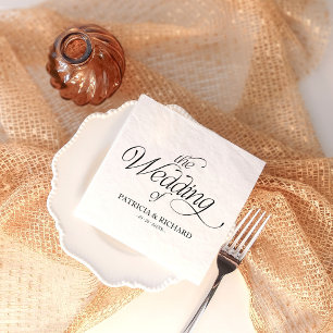 Modern Minimalist Wedding Elegant Napkin