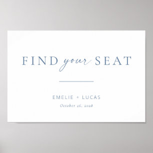 Modern Minimalist Wedding Find Your Seat Sign