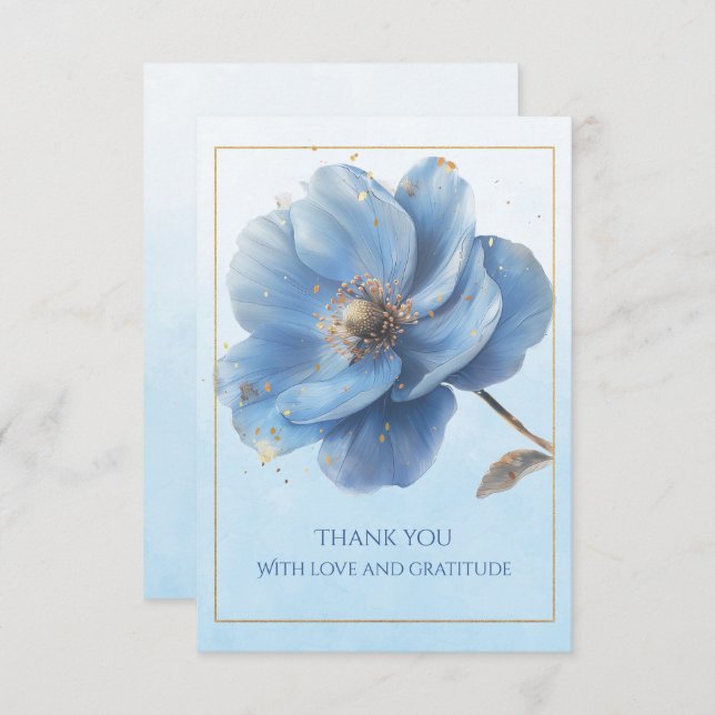 Modern Minimalist Wedding Flat Thank You Card (Front/Back)