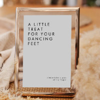 Modern Minimalist Wedding Flip Flops Sign