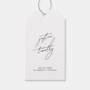 Modern Minimalist Wedding Gift Tags