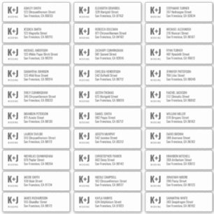 Modern + Minimalist Wedding Guest Names Address