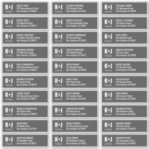Modern + Minimalist Wedding Guest Names Address