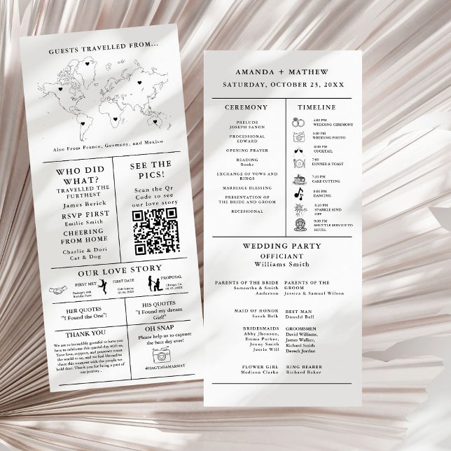 Modern Minimalist Wedding Infographic Program (Creator Uploaded)