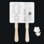 Modern Minimalist Wedding Infographic Program Hand Fan<br><div class="desc">Add a touch of elegance and organization to your wedding day with our beautifully designed Wedding Program Infographic. This modern and stylish infographic outlines all the essential details of your big day in a clear, easy-to-read format that guests will love. Featuring icons and visuals to represent key moments like the...</div>