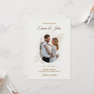Modern Minimalist Wedding Invitation