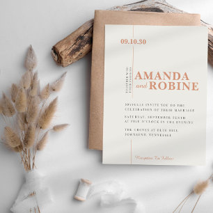 Modern Minimalist Wedding Invitation