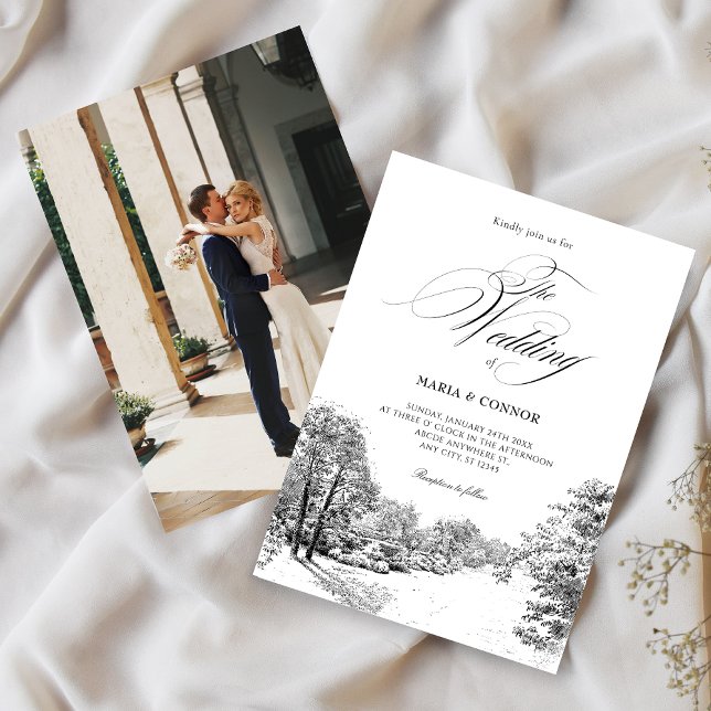 Modern minimalist wedding  invitation (Creator Uploaded)