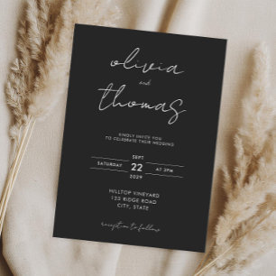 Modern Minimalist Wedding Invitation