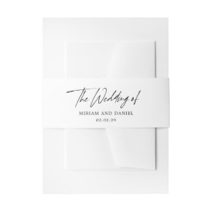 Modern Minimalist Wedding Invitation Belly Band
