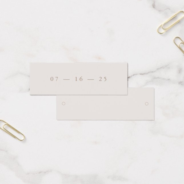 Modern Minimalist Wedding Invitation Card Tag (Office)