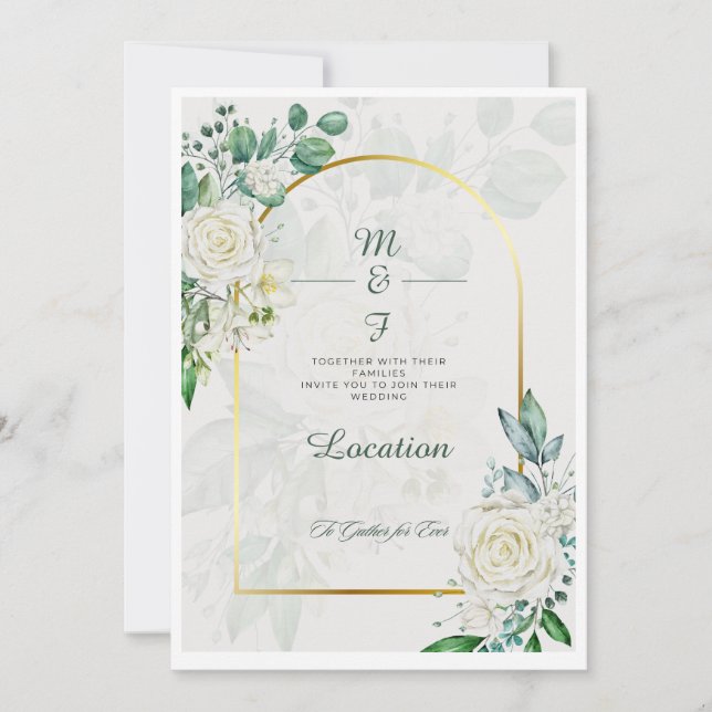Modern Minimalist Wedding Invitation | Elegant  (Front)