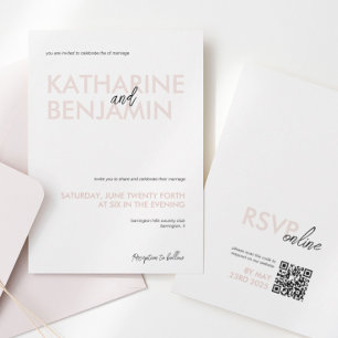 Modern Minimalist Wedding Invitation – Elegant Inv