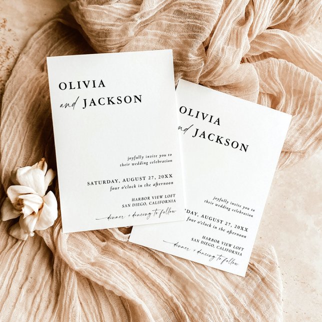 Modern Minimalist Wedding Invite | Boho Wedding (Creator Uploaded)