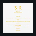 Modern Minimalist Wedding Menu Card<br><div class="desc">This Modern Minimalist collection is simple and stylish,  perfect for adding a contemporary touch to any event. Available in a variety of colours. Custom colours available upon request.</div>