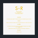 Modern Minimalist Wedding Menu Card<br><div class="desc">This Modern Minimalist collection is simple and stylish,  perfect for adding a contemporary touch to any event. Available in a variety of colours. Custom colours available upon request.</div>