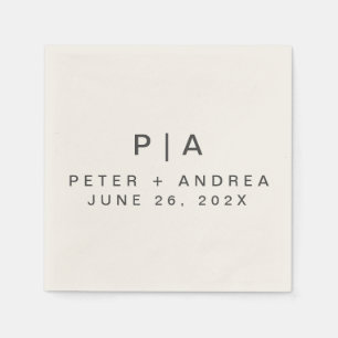 Modern Minimalist Wedding  Napkin