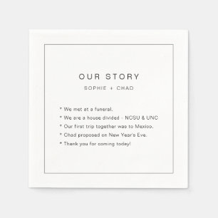 Modern Minimalist Wedding Napkin