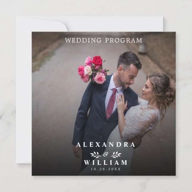  Modern Minimalist Wedding Photo (Front)