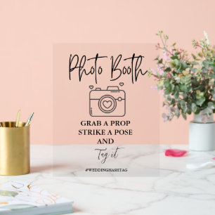 Modern Minimalist Wedding Photo booth sign