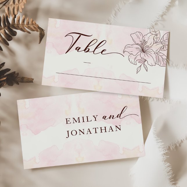 Modern Minimalist Wedding Place Card (Creator Uploaded)