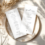 Modern Minimalist Wedding Program<br><div class="desc">Elevate your wedding ceremony with our "Modern Minimalist Wedding Program." Perfect for elegant and minimalist weddings,  this program showcases a sleek black-and-white design. With its modern aesthetic,  it adds a touch of sophistication to your wedding decor,  ensuring your guests are well-informed and engaged throughout the ceremony.</div>