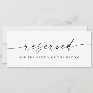 Modern Minimalist Wedding Reserved Sign 