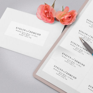 Modern Minimalist Wedding Return Address