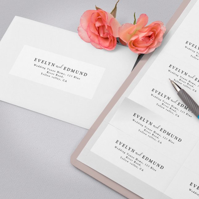 Modern Minimalist Wedding Return Address (Creator Uploaded)