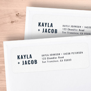 Modern + Minimalist Wedding Return Address