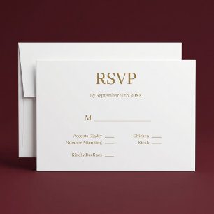 Modern Minimalist Wedding RSVP Card